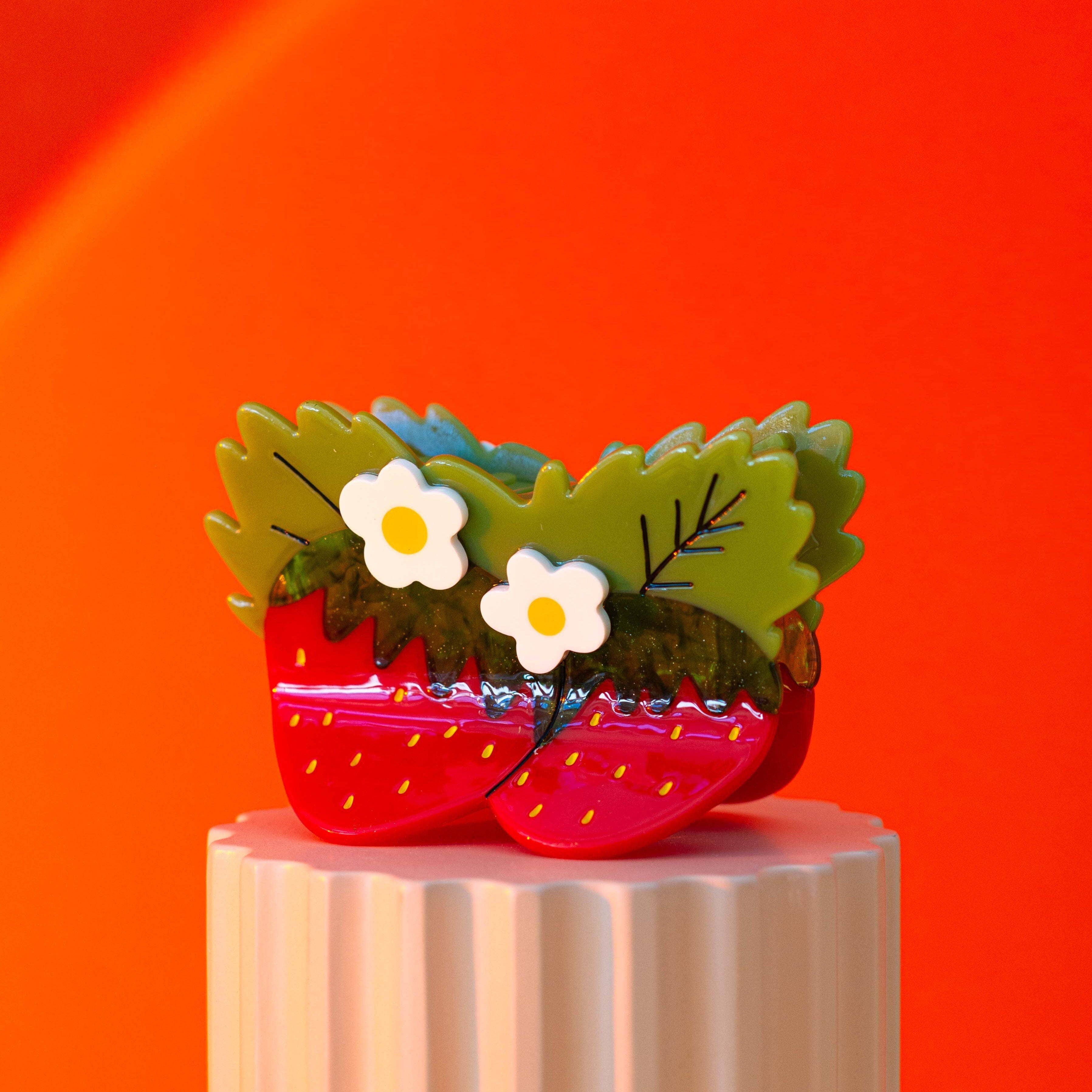 Strawberries and Flowers Jenny Lemons Hair Claw