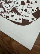 Spaniel Hearts Silkscreen Print-2
