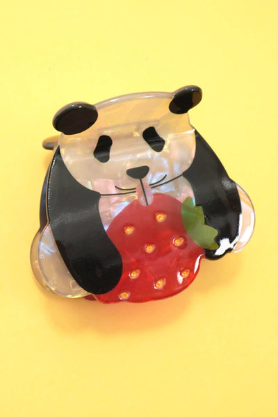 Giant Panda Strawberry Hair Clip - 0
