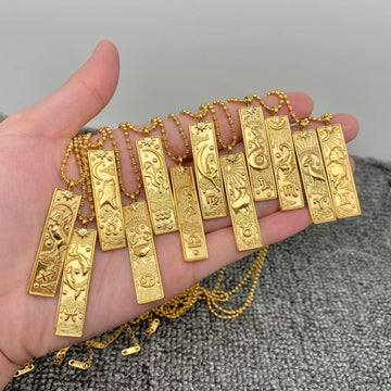 Rectangular Zodiac Necklace