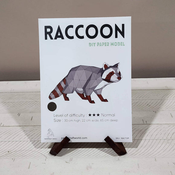 Raccoon 3D PaperCraft Art Kit