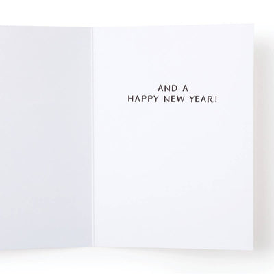 Christmas Floral Wreath Greeting Card - 0