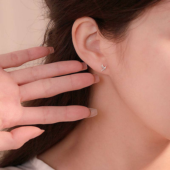 Dainty Bird Stud Earrings