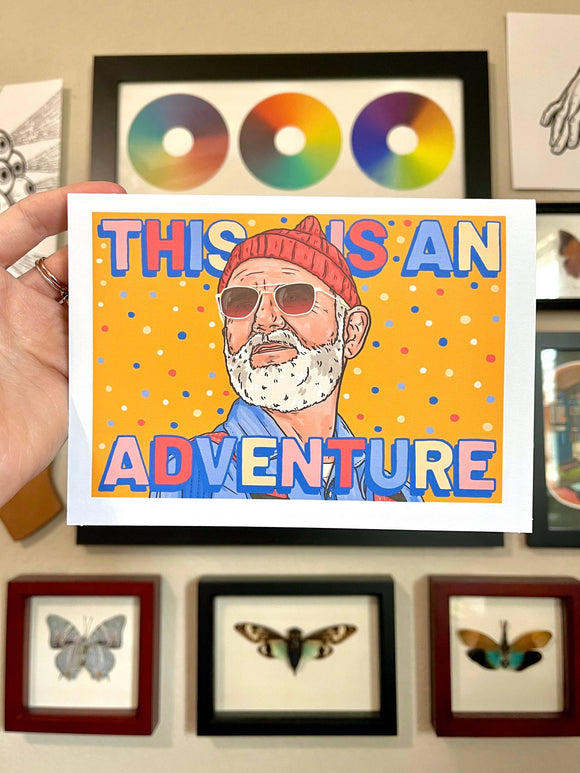 The Life Aquatic Bill Murray Card