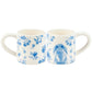 Blue Floral Rabbit Mug