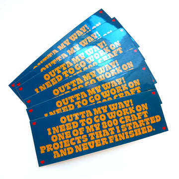 Unfinished Craft Projects Sticker