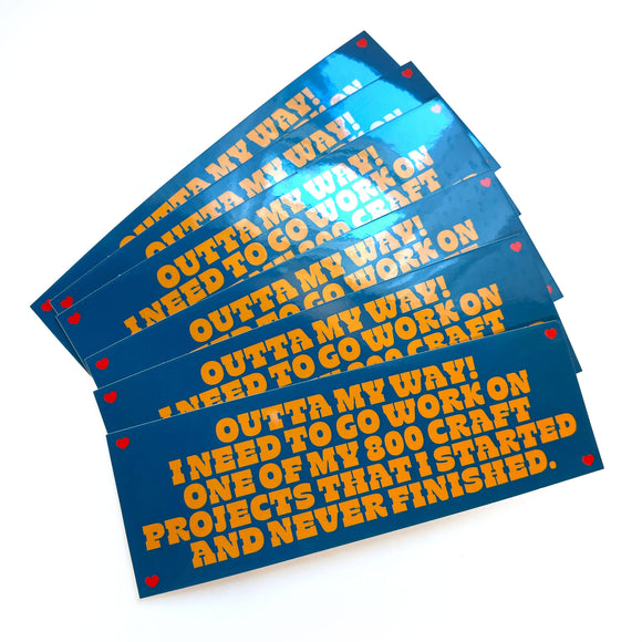 Unfinished Craft Projects Sticker