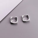 Minimalist Square Cuff Hoop Earrings-4