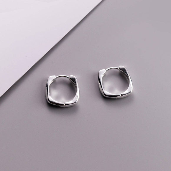 Minimalist Square Cuff Hoop Earrings