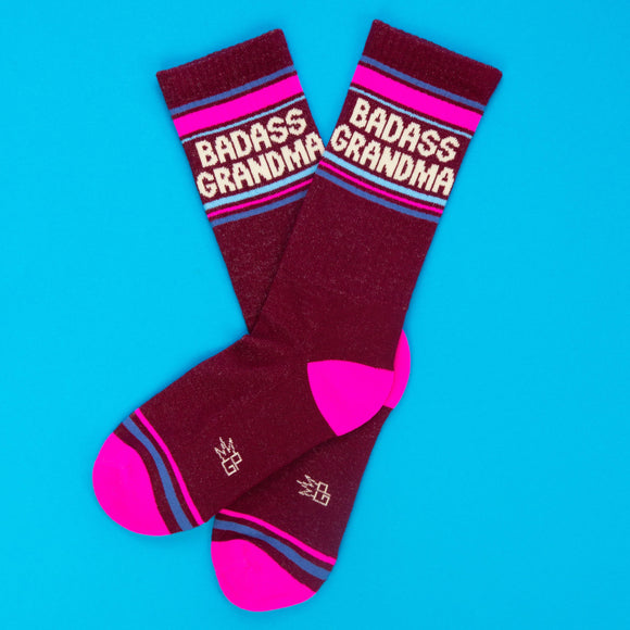 Badass Grandma Gym Crew Socks