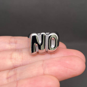 'NO' Stainless Steel Ring - 0