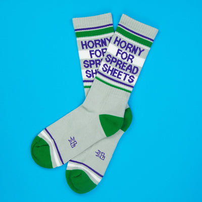 Horny For Spread Sheets Gym Crew Socks - 0