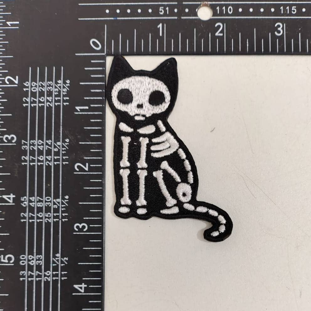 Skeleton Cat Patch - 0