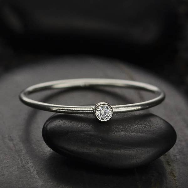 Birthstone Sterling Silver Rings
