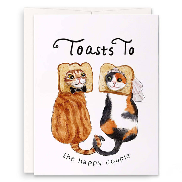 Toasts Cats Wedding Card