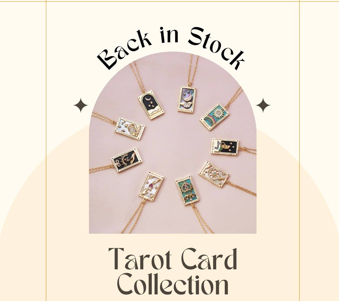 Magician Tarot Card 18K Plated Necklace