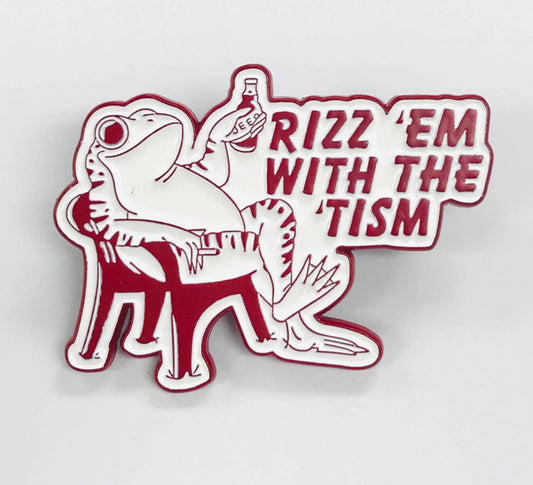 RIZZ 'EM WTIH THE 'TISM Lapel Pin