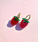 Raspberries Huggie Earrings-2