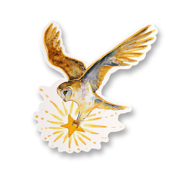 Barn Owl Star Sticker