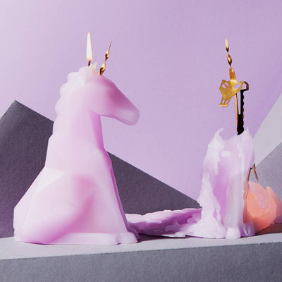 PyroPet Einar Unicorn Skeleton Candle - Lilac - 0
