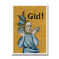 Medieval Girl! Blank Greeting Card