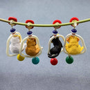 Asymmetric Resin Cat Earrings-3