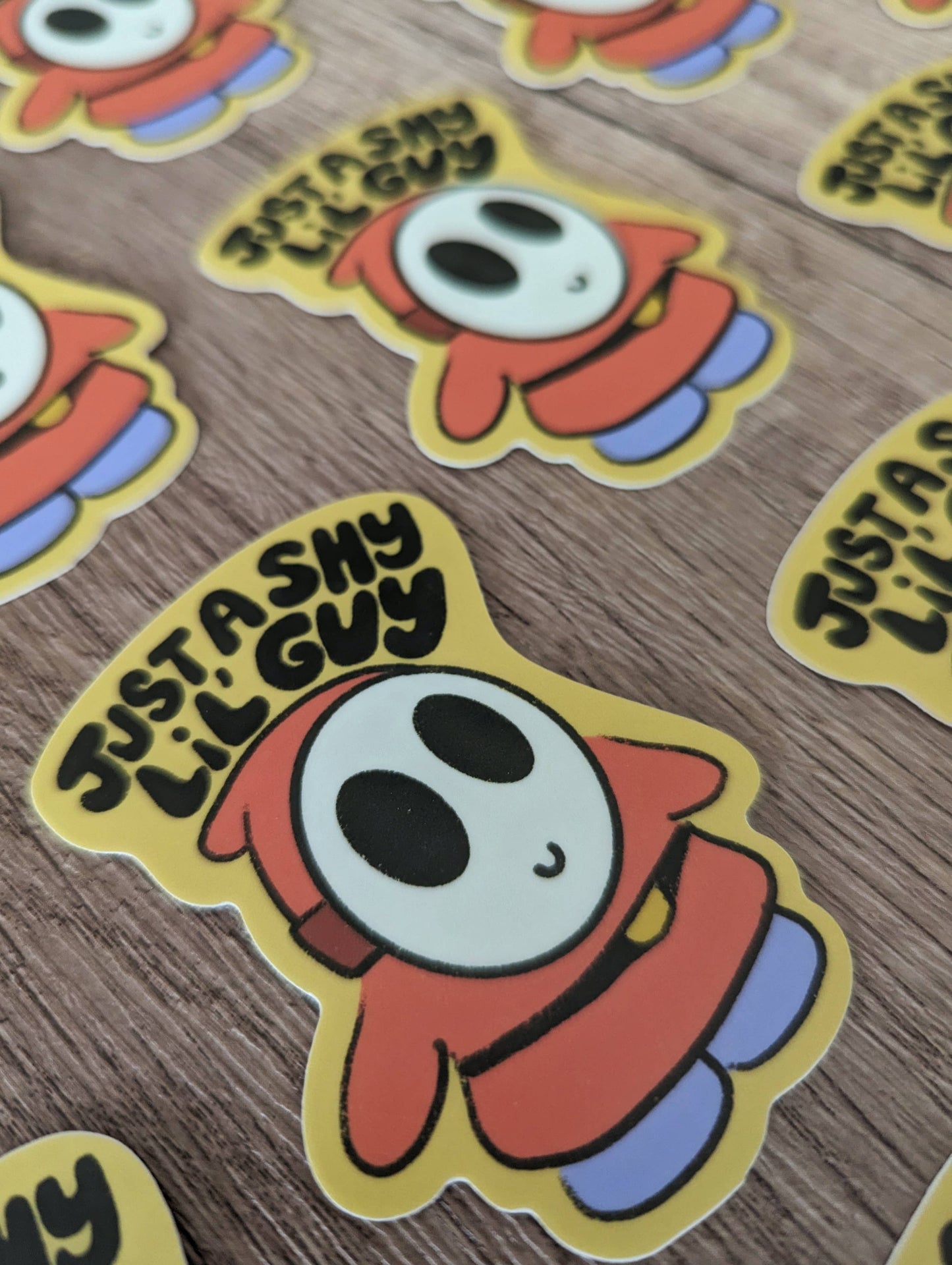 Just a Shy Little Guy Sticker