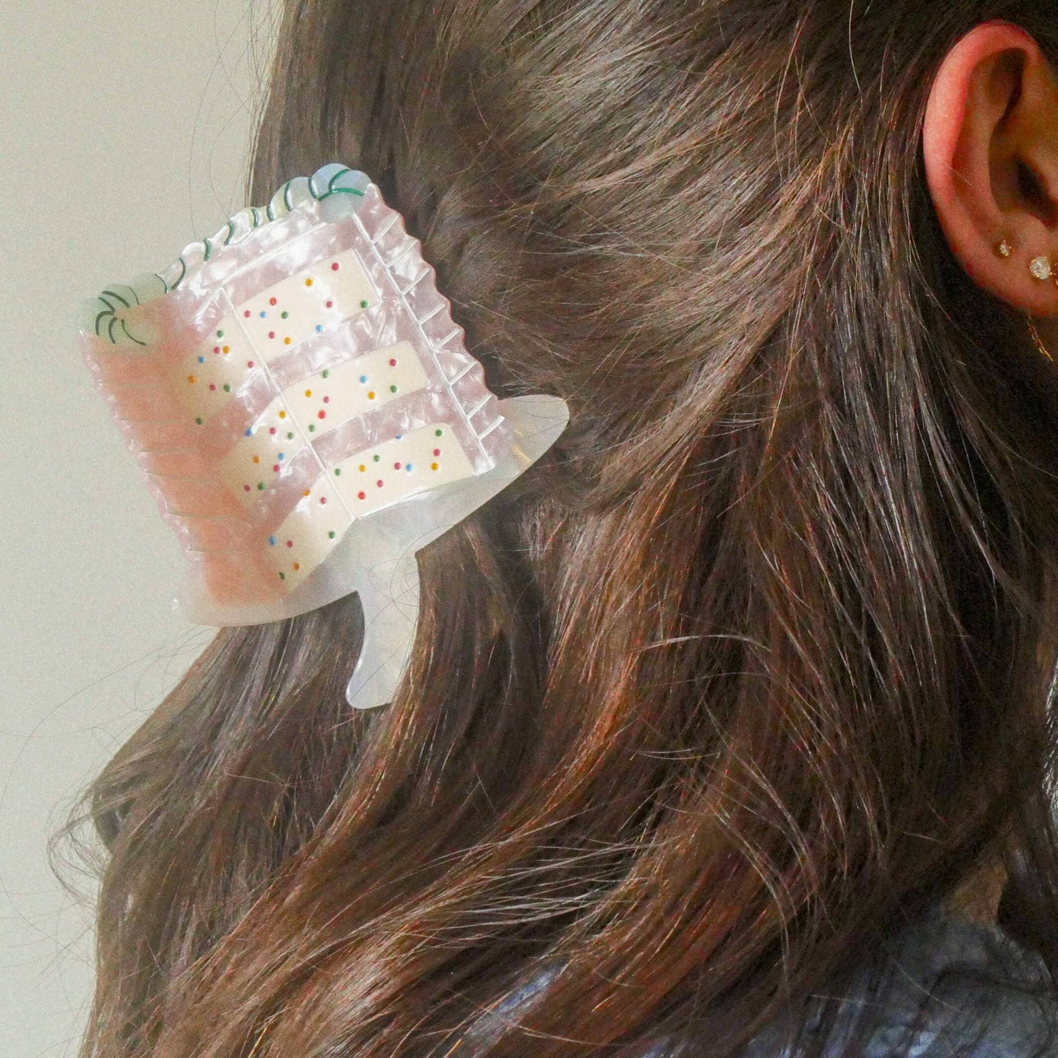 Confetti Cake Hair Claw Clip