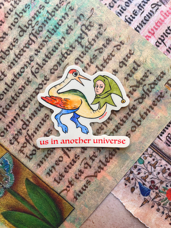 Us in Another Universe Medieval Sticker