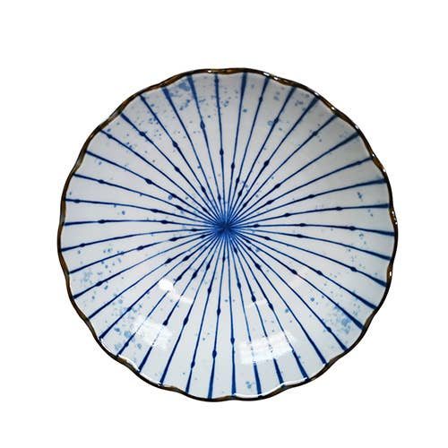 Tokusa Scallop Shallow Bowl
