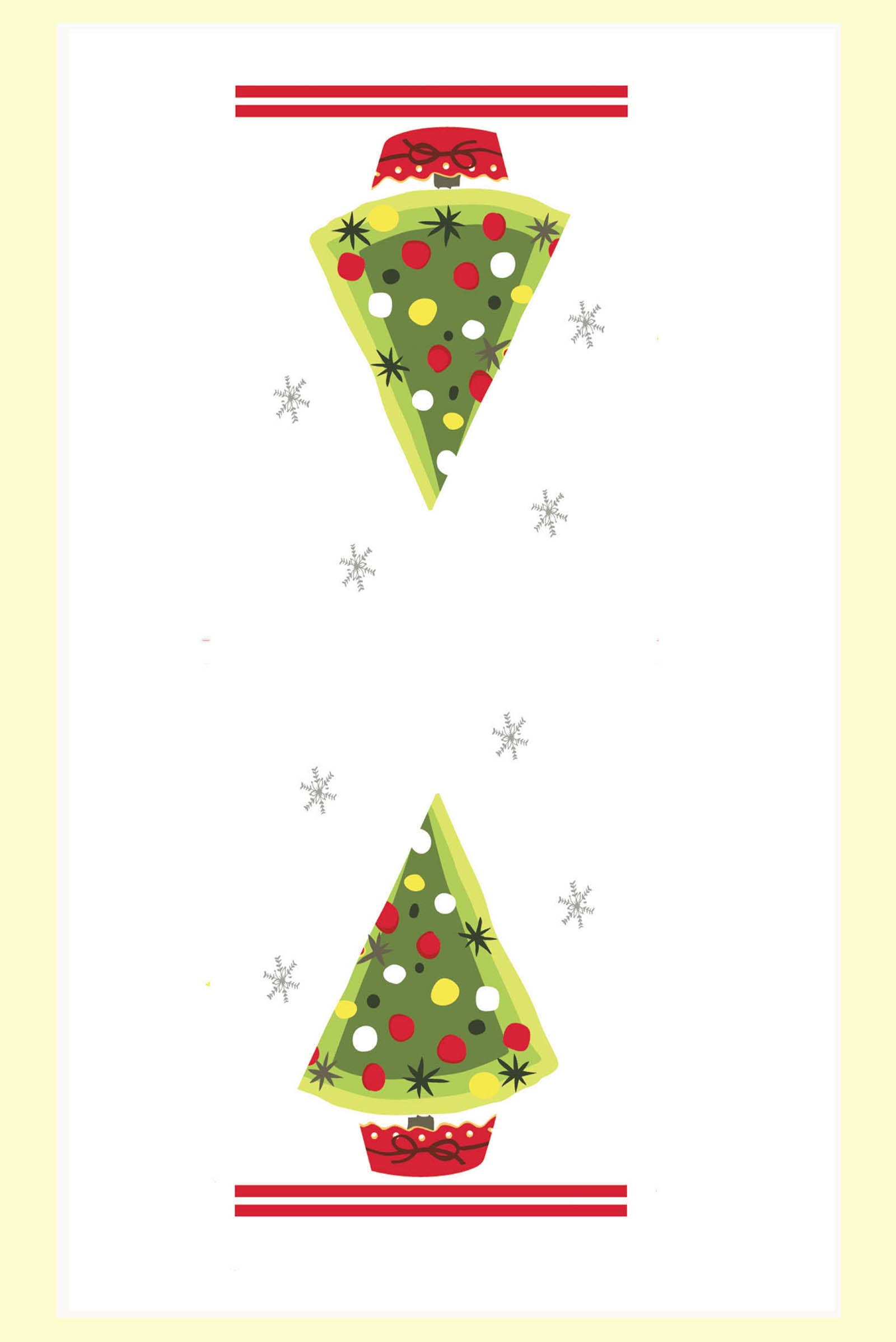 Storybook Christmas Tree Retro Tea Towel