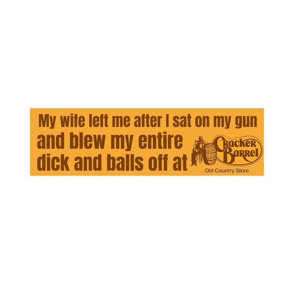 My Wife Left Me Bumper Sticker