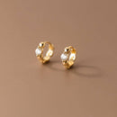 Jewel Huggie Hoop Earrings-2