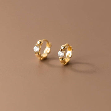 Jewel Huggie Hoop Earrings - 0