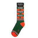 Home Is Where The Weed Is Gym Crew Socks-3
