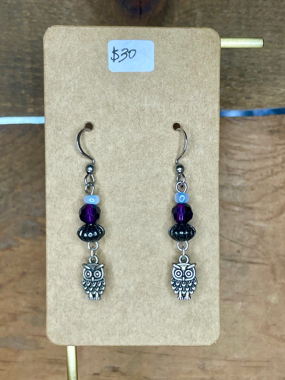 Owl Charm Earrings