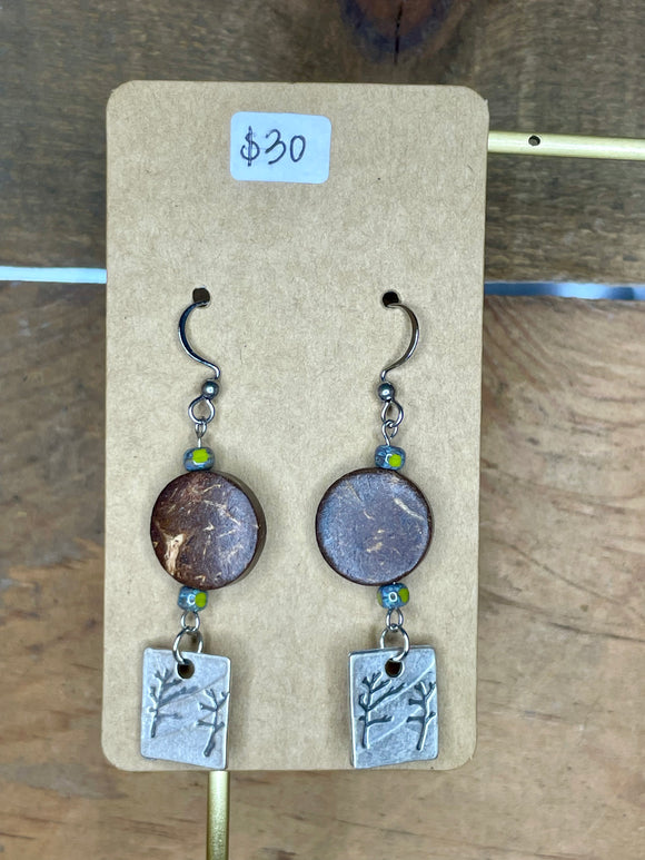 Wood Bead Earrings