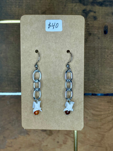 Snake Vertebrae Agate Earrings