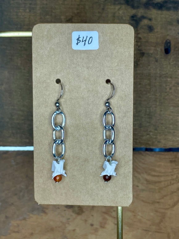 Snake Vertebrae Agate Earrings