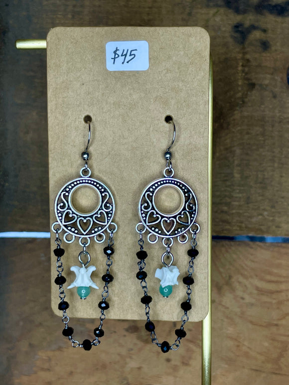 Snake Vertebrae Aventurine Earrings