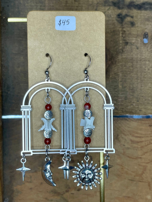Snake Vertebrae Portal Earrings