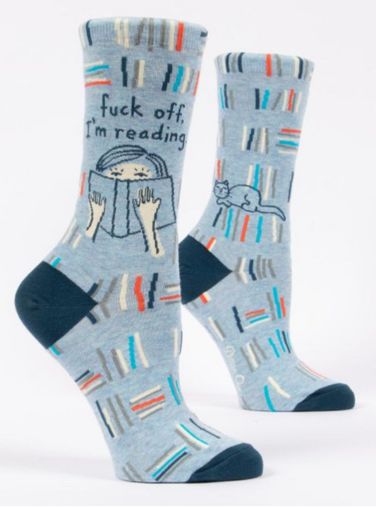 Fuck Off I'm Reading Women's Crew Socks