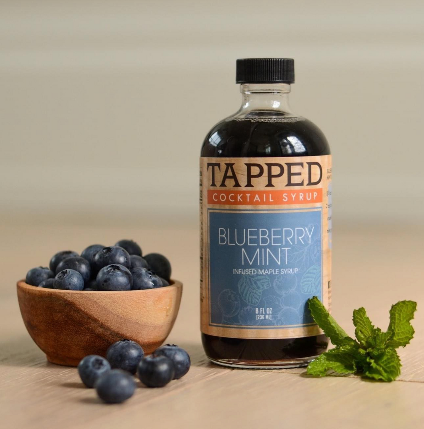 Blueberry Mint Cocktail Maple Syrup
