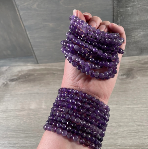 Gemstone Round Bead Bracelets