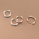 Minimalist Square Cuff Hoop Earrings-1