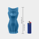 PyroPet Kisa Cat Skeleton Candle - Blue-4