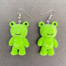 Fuzzy Frog Earrings-3