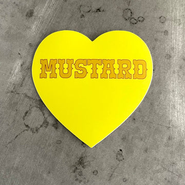 Mustard Heart Sticker