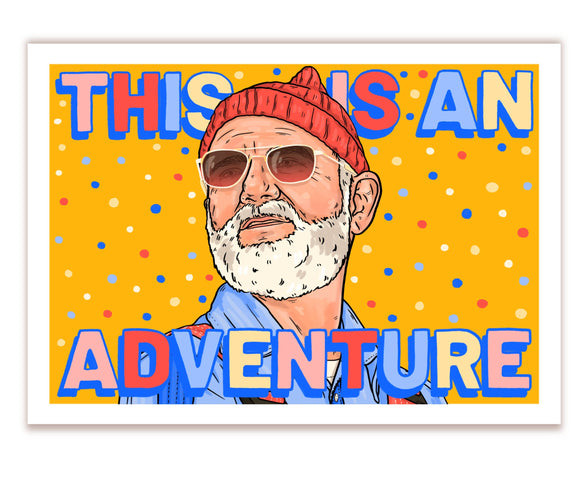 The Life Aquatic Bill Murray Card