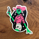 Alien Dolly Western Cowgirl Sticker-1
